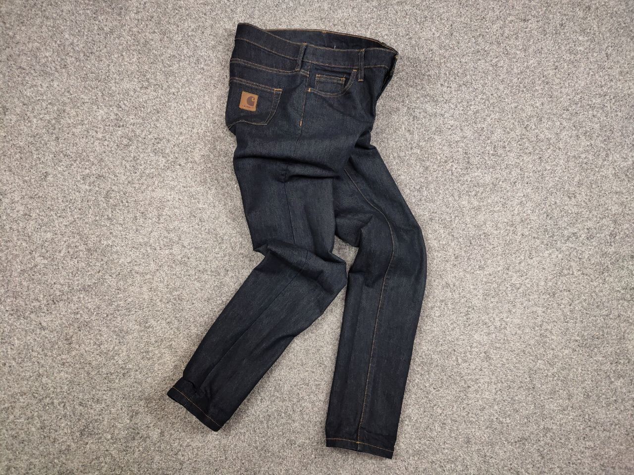 Carhartt Carhartt Wip Rebel Pant Dark Blue Logo Denim Jeans Size US 31 - 15 Thumbnail