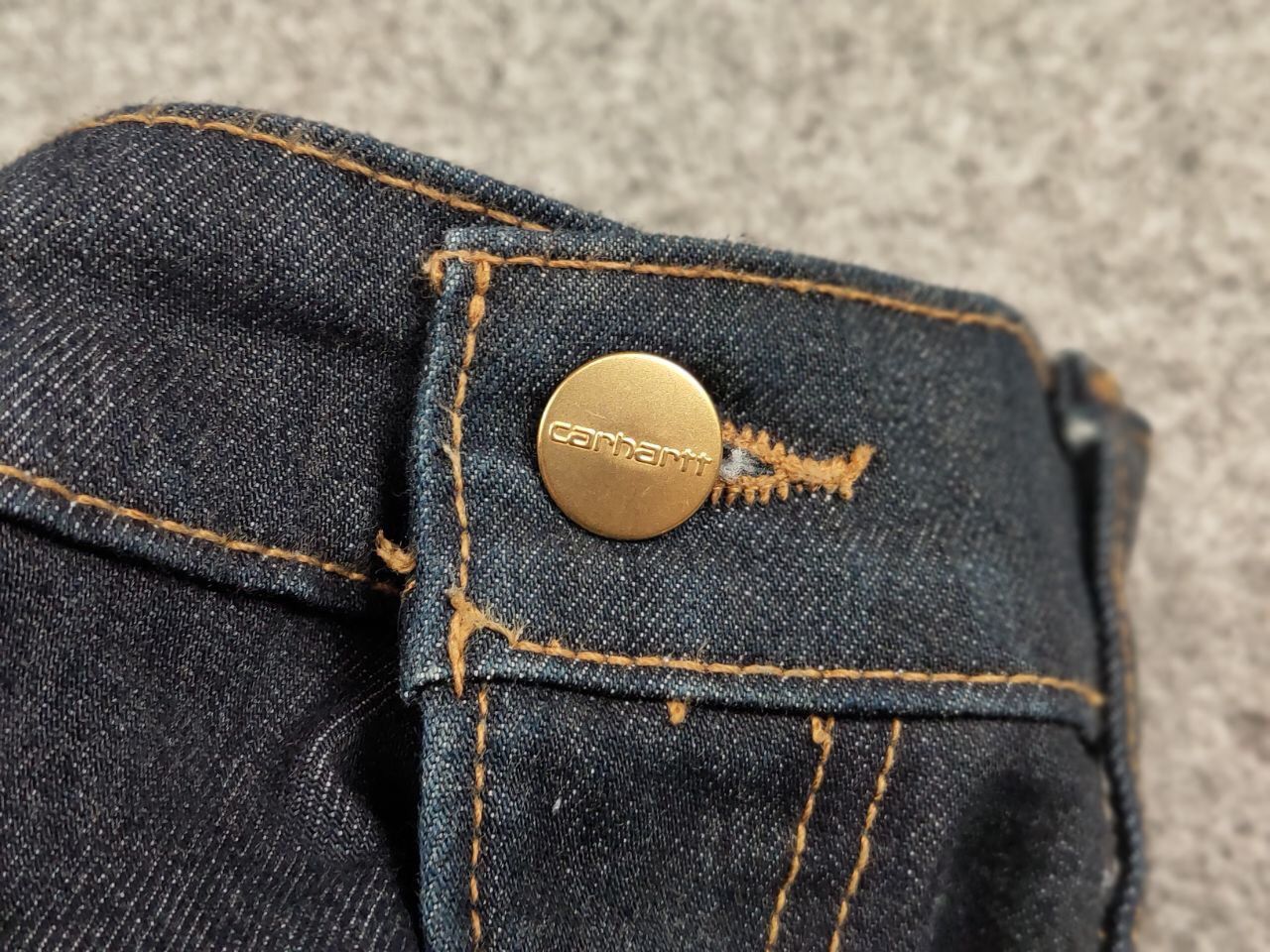 Carhartt Carhartt Wip Rebel Pant Dark Blue Logo Denim Jeans Size US 31 - 18 Thumbnail
