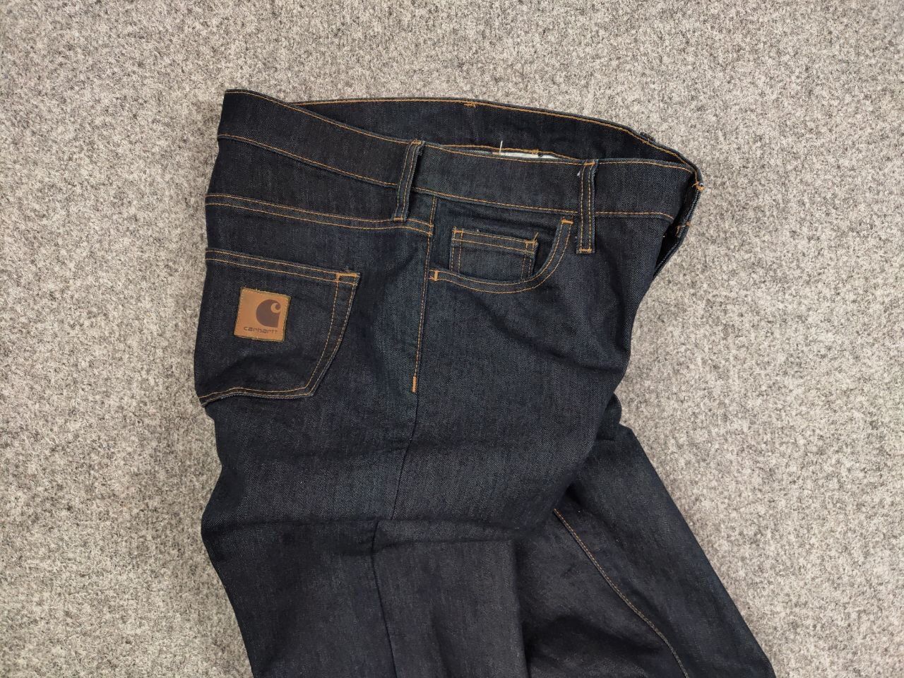 Carhartt Carhartt Wip Rebel Pant Dark Blue Logo Denim Jeans Size US 31 - 16 Thumbnail