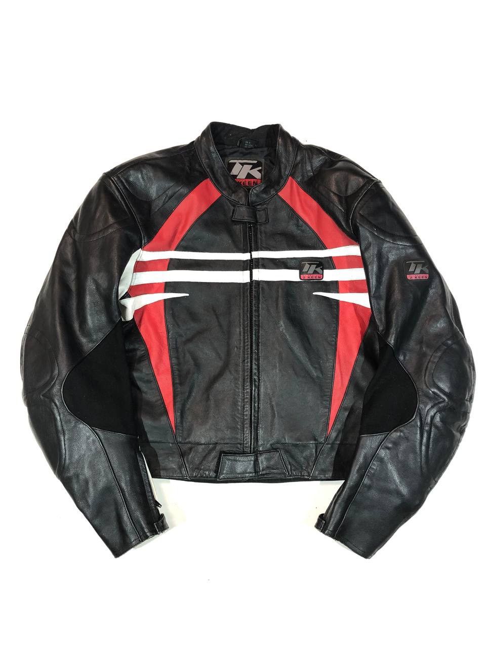 image of Kine Leather Jacket Moto Racing Jacket, Men's (Size XL)