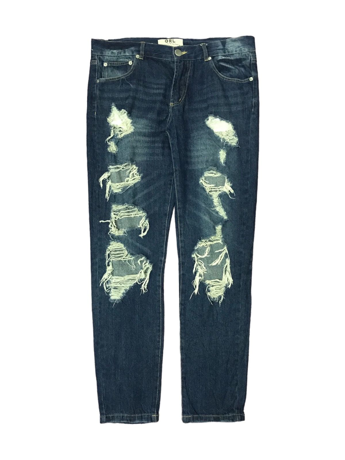 JAPAN RIPPED JEANS DENIM BRAND GRL TRASH DISTRESSED
