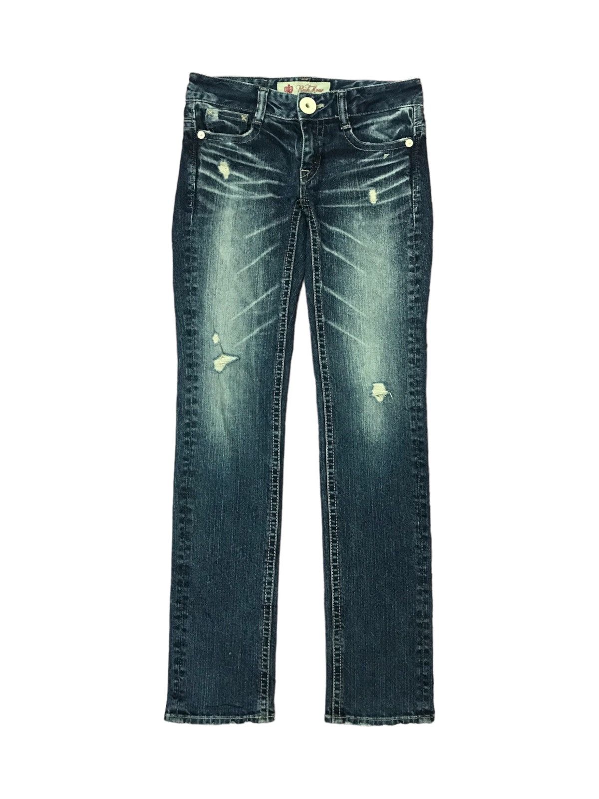 JAPAN Y2K BRAND RUSH HOUR DISTRESSED DENIM ART JEANS