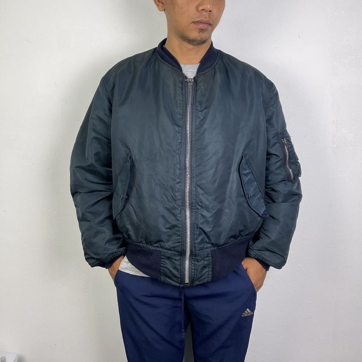 I. Spiewak And Sons × Vintage Vintage Reversible Spiewak MA-1 USA flight jacket Size US L / EU 52-54 / 3 - 12 Thumbnail