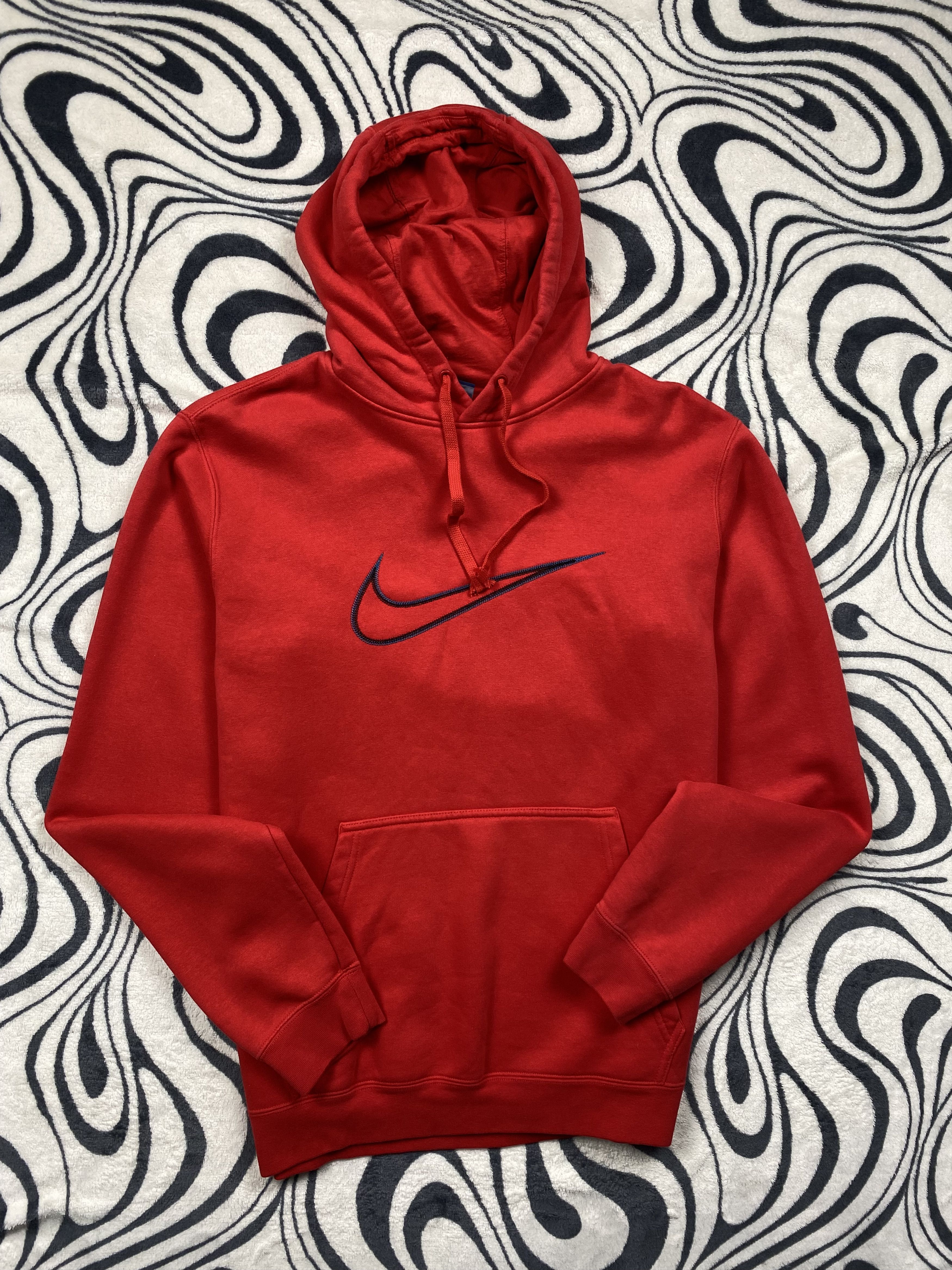 Nike × Vintage Nike Vintage Center Logo Swoosh Mens Hoodie Y2K Drill Size US L / EU 52-54 / 3 - 1 Thumbnail