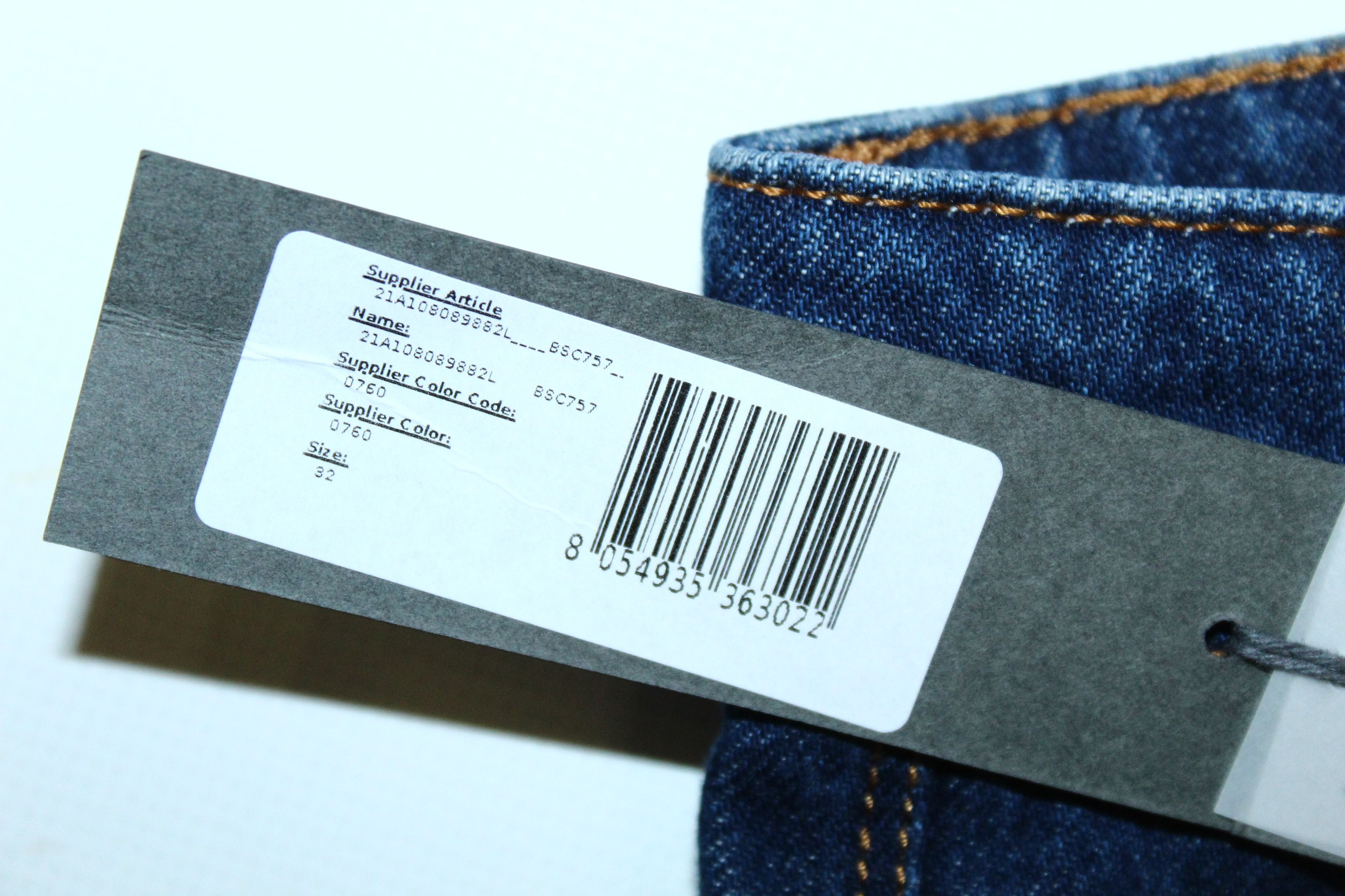 Boglioli Boglioli Straight Leg Raw Denim Jeans Indigo Dyed (rrp 460€) Size US 34 / EU 50 - 6 Thumbnail