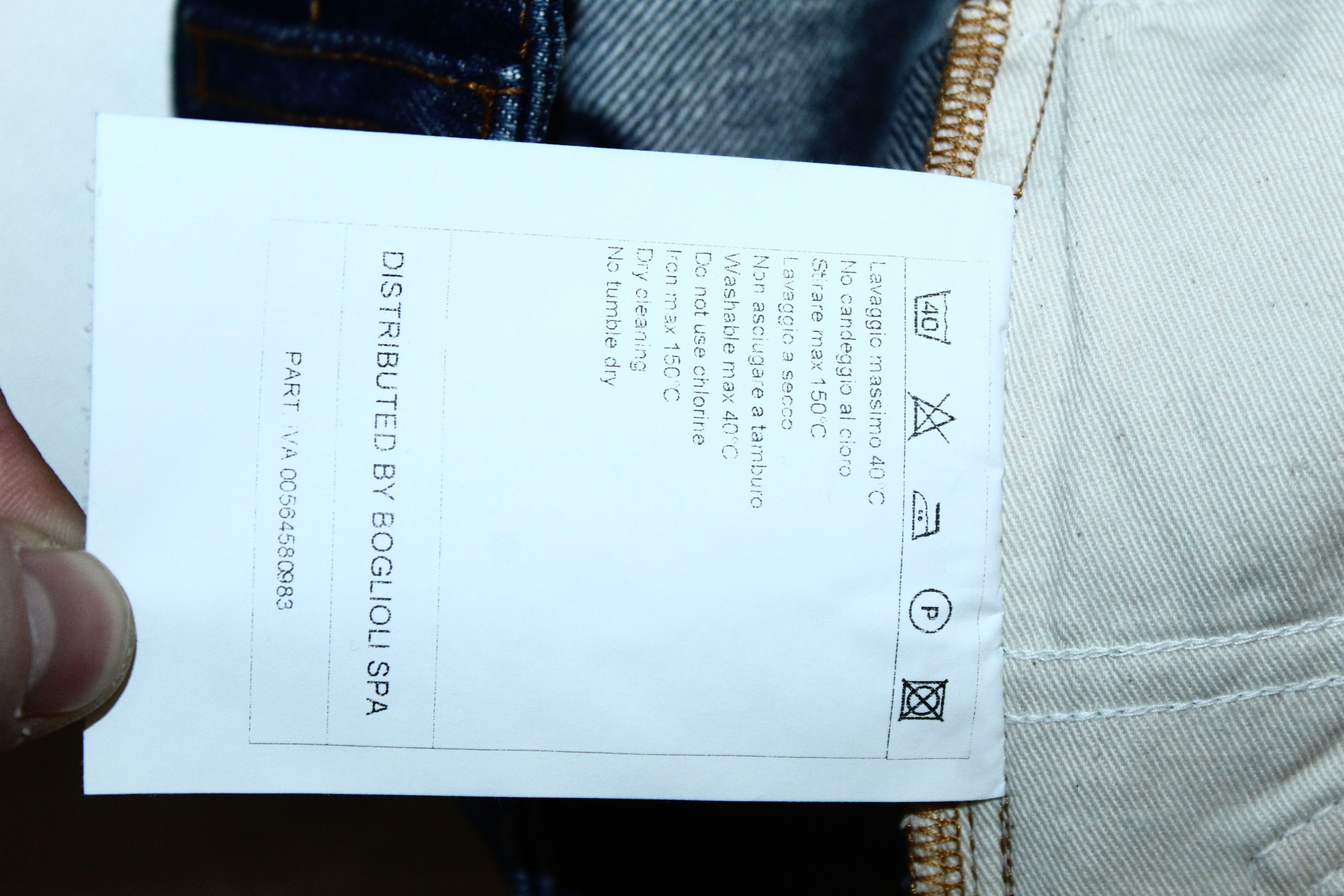 Boglioli Boglioli Straight Leg Raw Denim Jeans Indigo Dyed (rrp 460€) Size US 34 / EU 50 - 9 Thumbnail