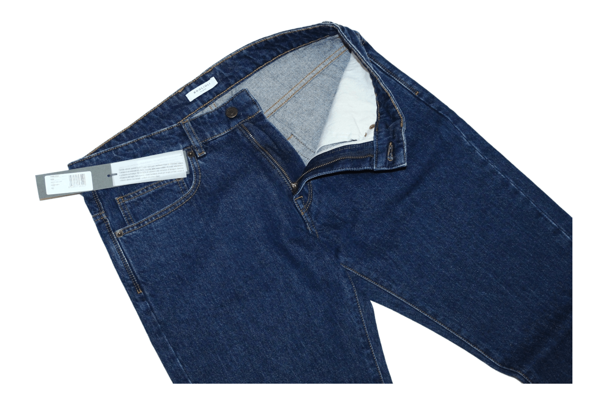 Boglioli Boglioli Straight Leg Raw Denim Jeans Indigo Dyed (rrp 460€) Size US 34 / EU 50 - 1 Thumbnail