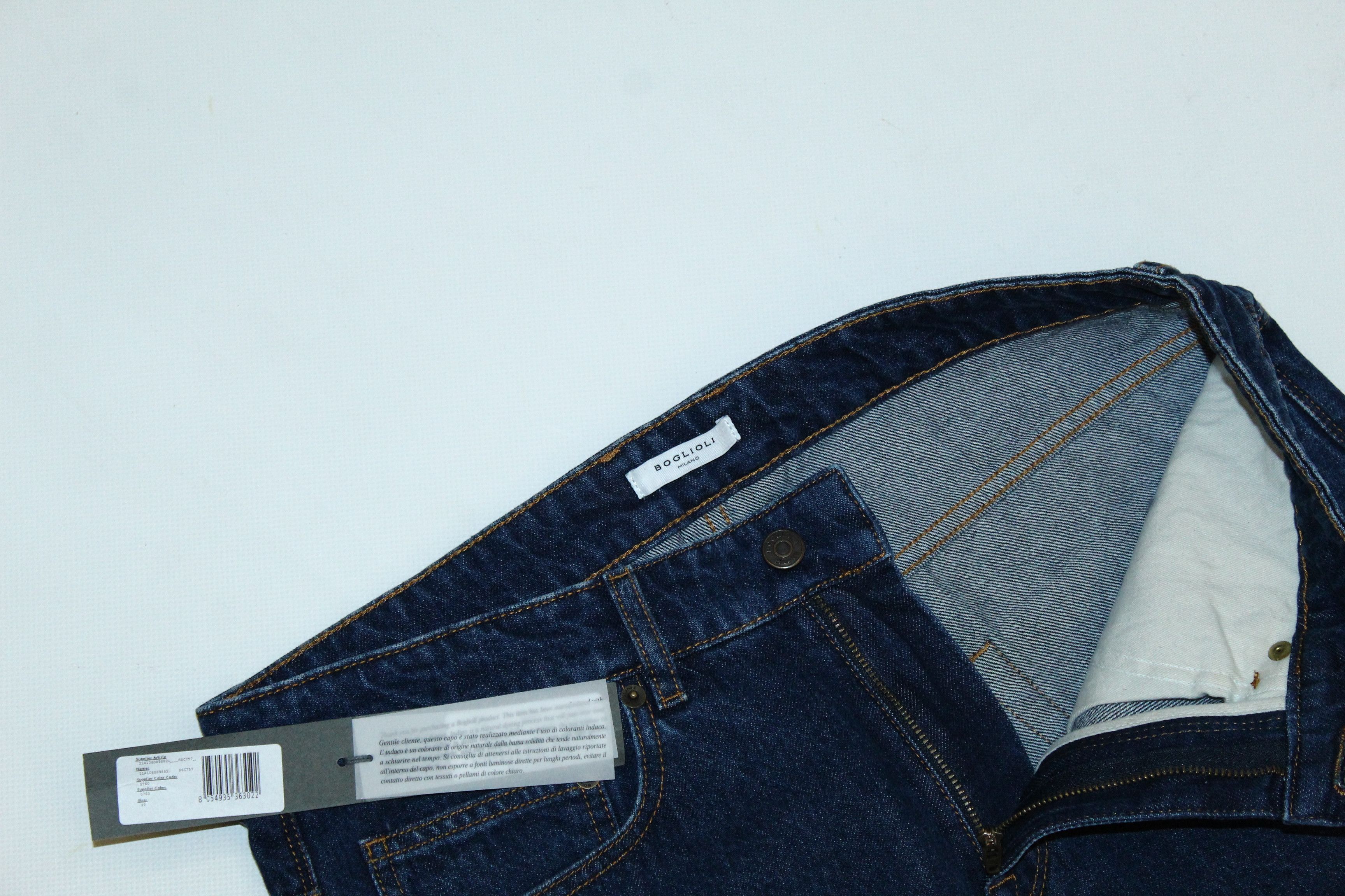 Boglioli Boglioli Straight Leg Raw Denim Jeans Indigo Dyed (rrp 460€) Size US 34 / EU 50 - 5 Thumbnail