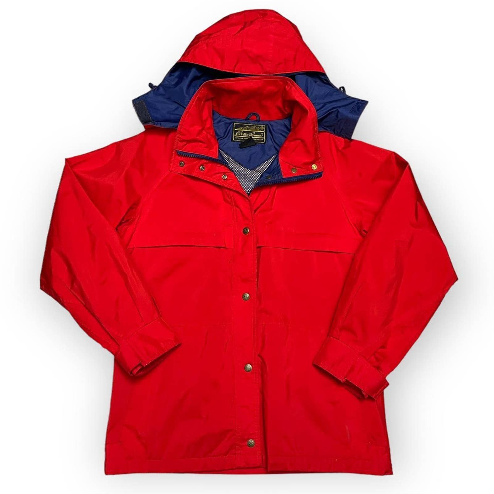 Vintage des années 80 : veste parka Eddie Bauer en gore-tex avec cordon de serrage - fabriquée à Hong Kong - France