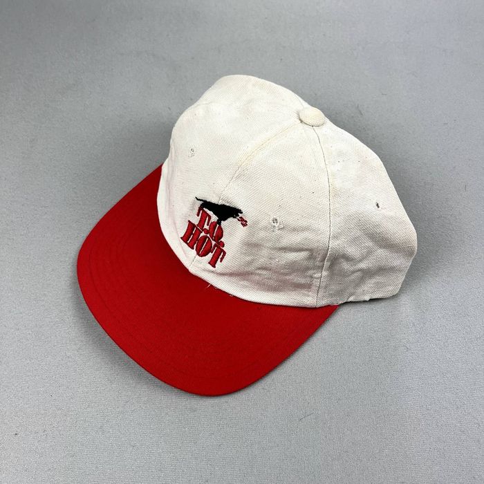 Vintage Vintage Tequila Hat Cap Strapback Cream Red TQ Hot Bird 90s Grailed