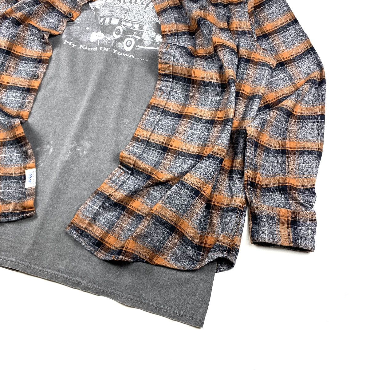 Flannel Brown Vintage Flannel Shirt Checkered Old Money Style Size US XL / EU 56 / 4 - 4 Thumbnail