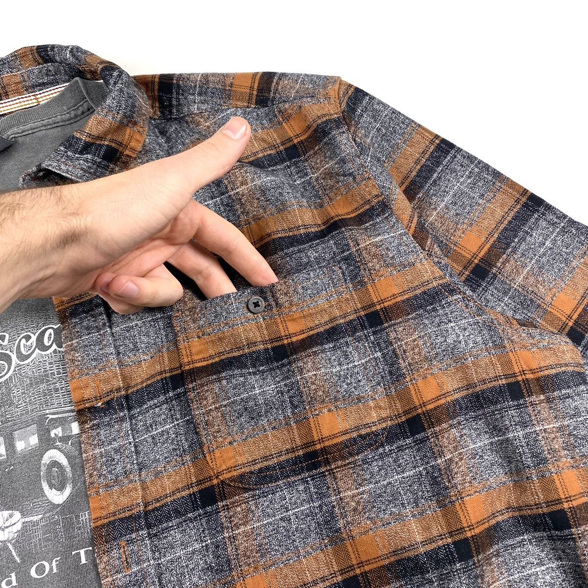 Flannel Brown Vintage Flannel Shirt Checkered Old Money Style Size US XL / EU 56 / 4 - 7 Thumbnail