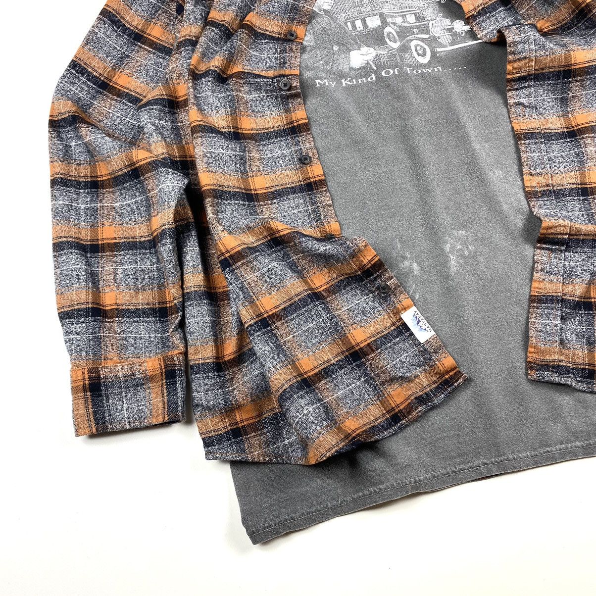 Flannel Brown Vintage Flannel Shirt Checkered Old Money Style Size US XL / EU 56 / 4 - 3 Thumbnail