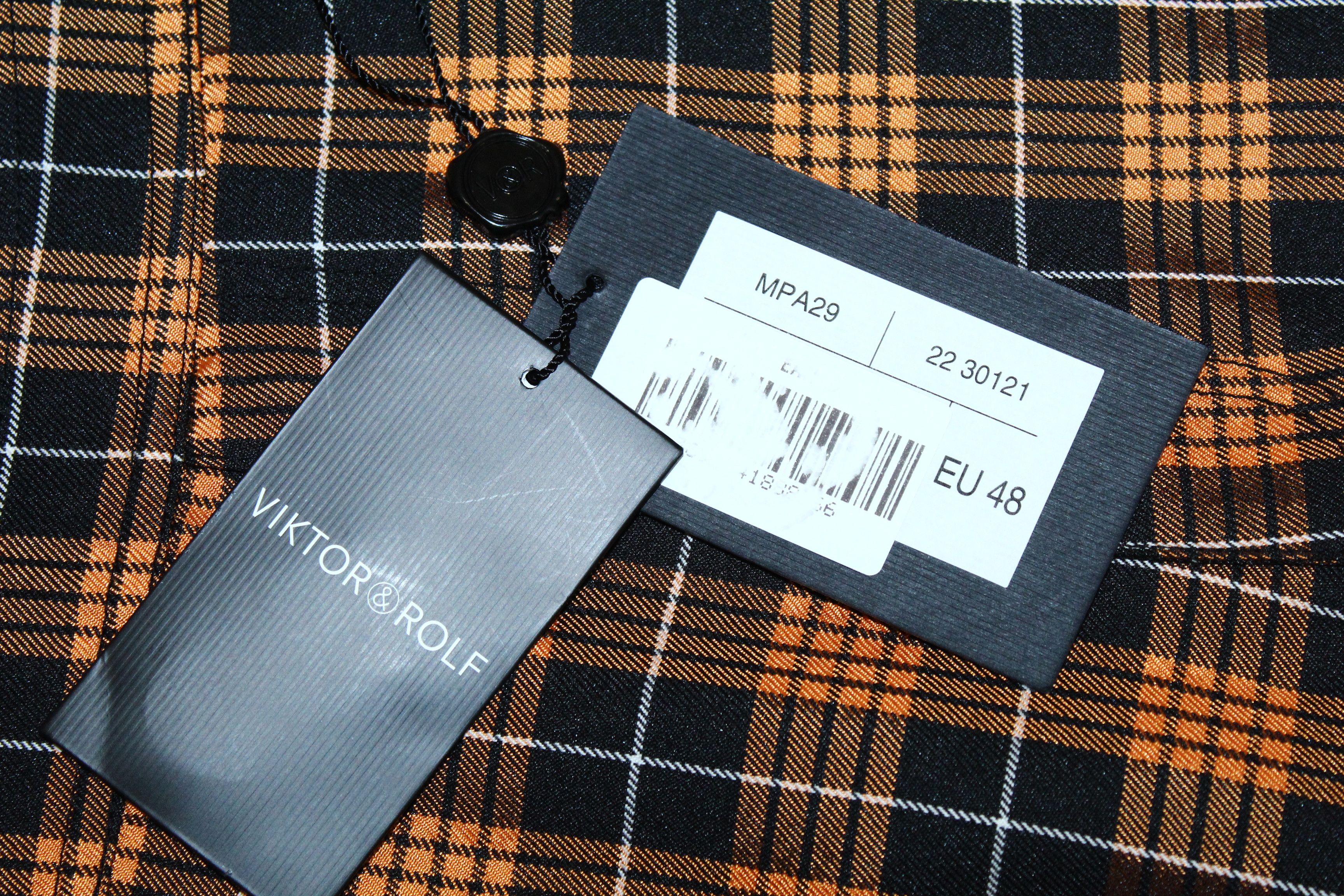 Viktor & Rolf Viktor&Rolf Dungarees - orange tartan Size US 32 / EU 48 - 7 Thumbnail