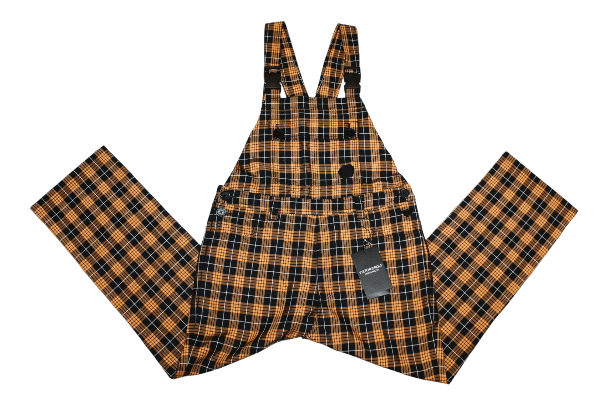 Viktor & Rolf Viktor&Rolf Dungarees - orange tartan Size US 32 / EU 48 - 1 Thumbnail