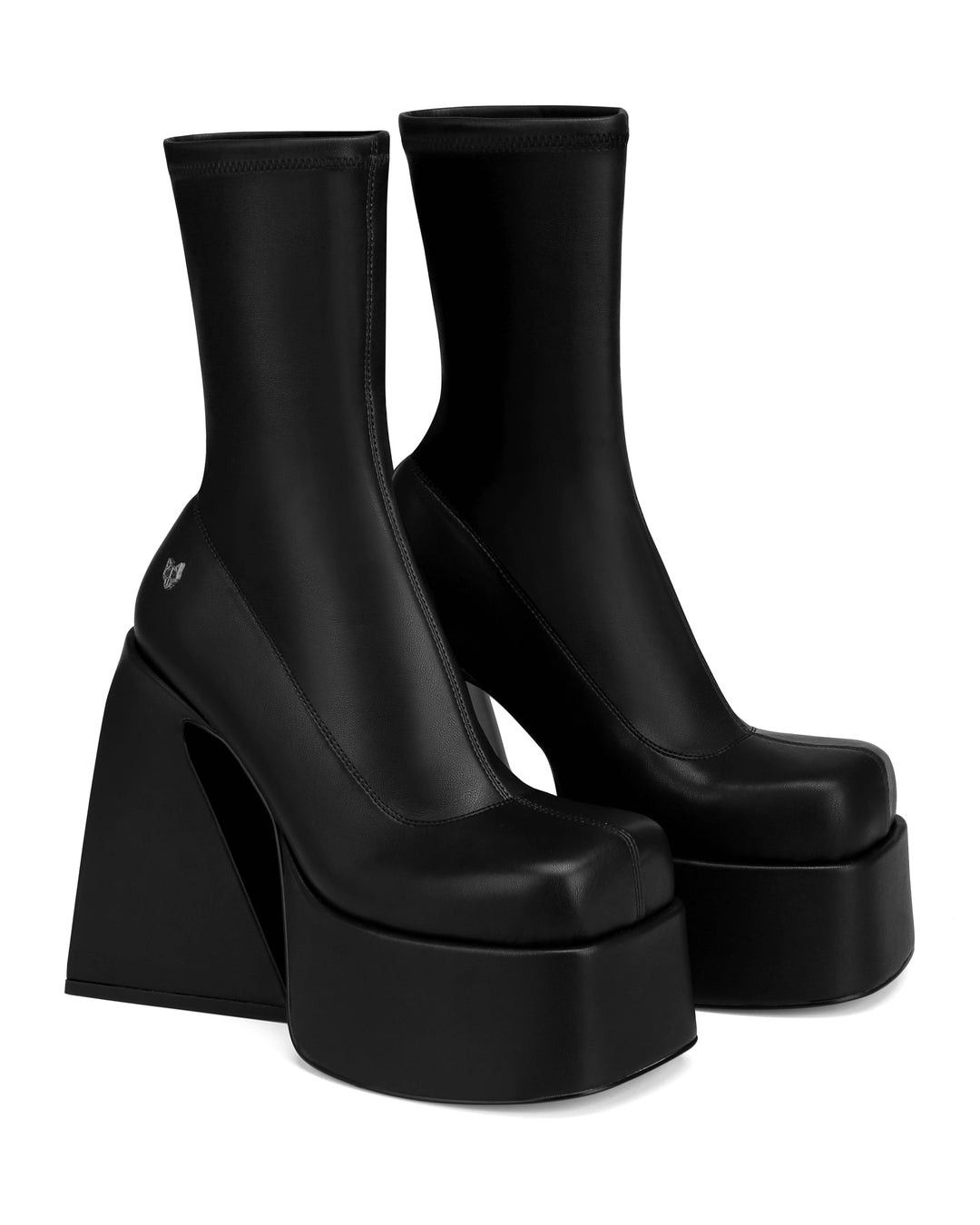 Naked Wolfe Jade Black Stretch Heels Grailed