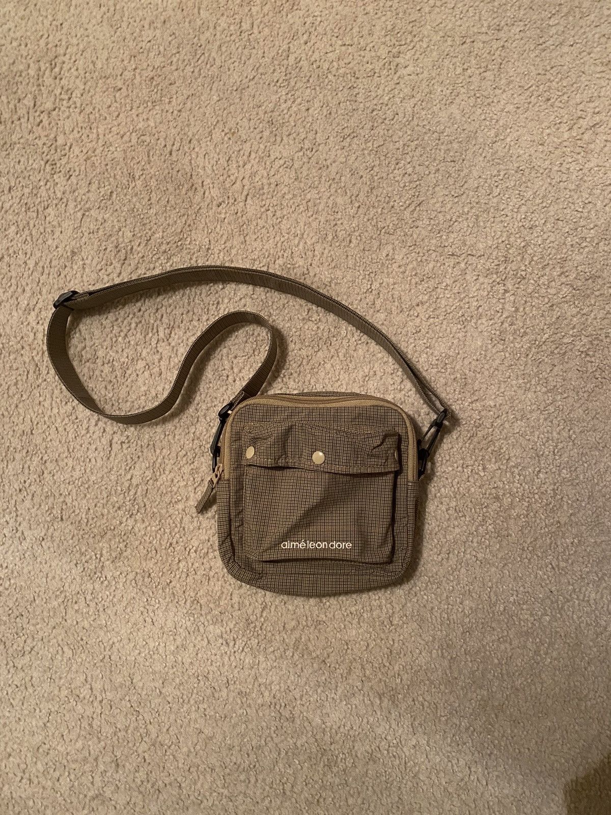 Aimé Leon Dore / New Balance 991 Plaid Crossbody Tan