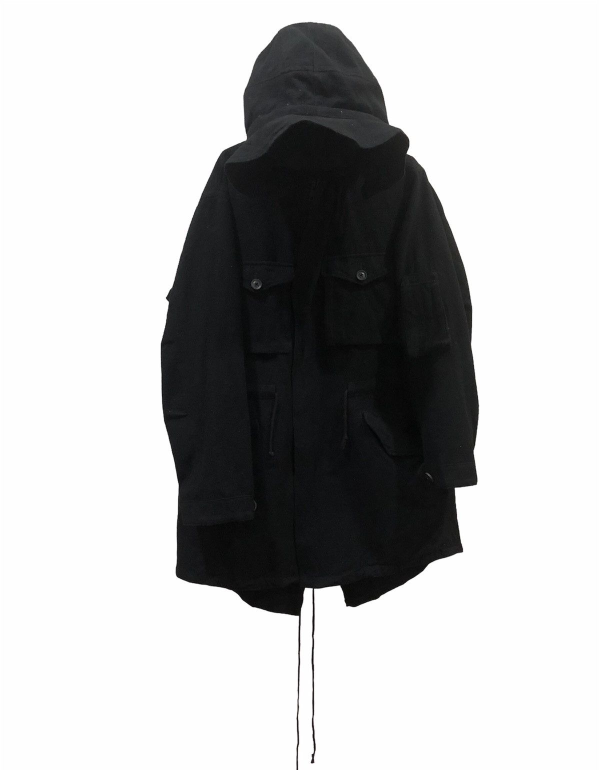 Y's × Yohji Yamamoto Rare! AvantGarde Yohji Yamamoto Wool Hooded Fish Tail Parka. Size US L / EU 52-54 / 3 - 9 Thumbnail
