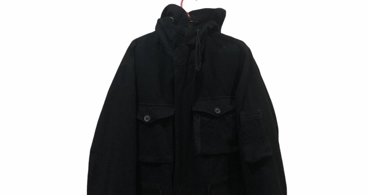 Y's × Yohji Yamamoto Rare! AvantGarde Yohji Yamamoto Wool Hooded Fish Tail Parka. Size US L / EU 52-54 / 3 - 5 Thumbnail