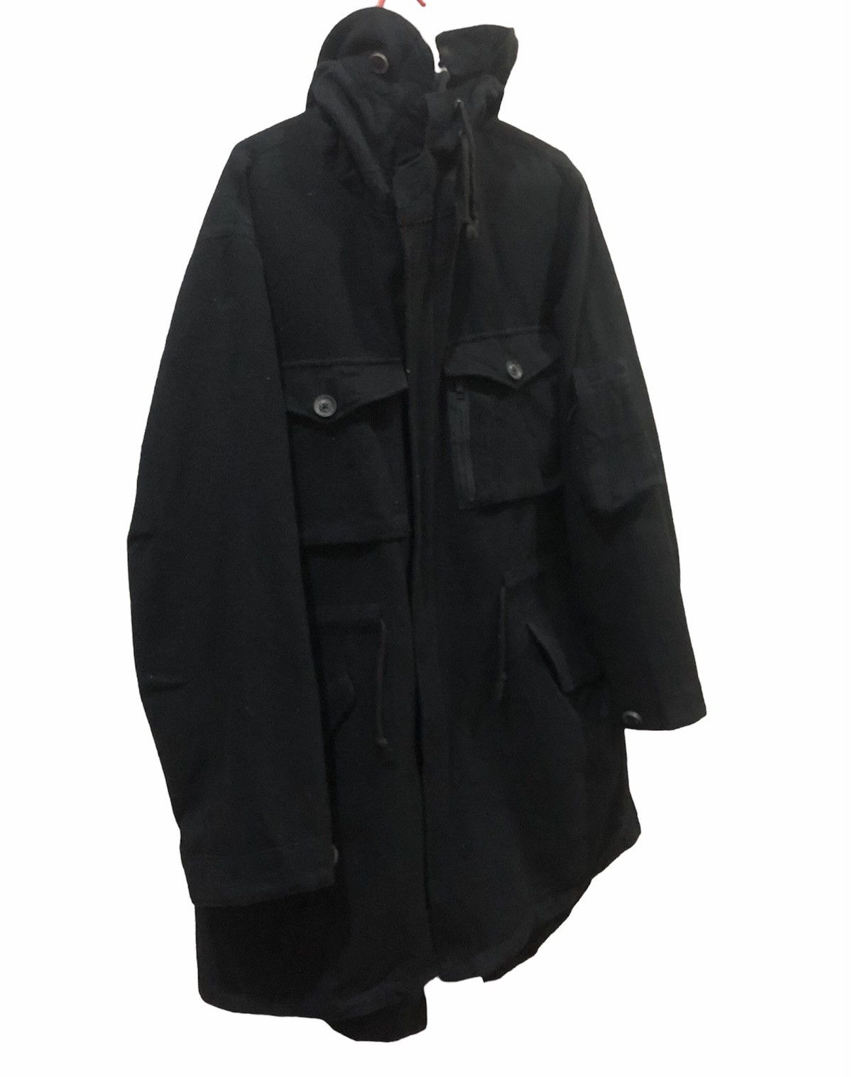 Y's × Yohji Yamamoto Rare! AvantGarde Yohji Yamamoto Wool Hooded Fish Tail Parka. Size US L / EU 52-54 / 3 - 7 Thumbnail