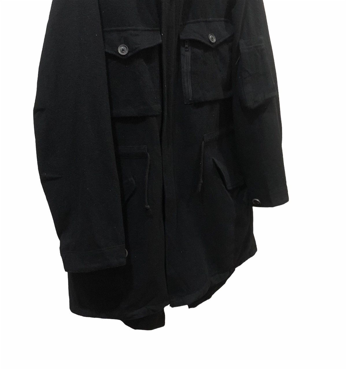 Y's × Yohji Yamamoto Rare! AvantGarde Yohji Yamamoto Wool Hooded Fish Tail Parka. Size US L / EU 52-54 / 3 - 8 Thumbnail