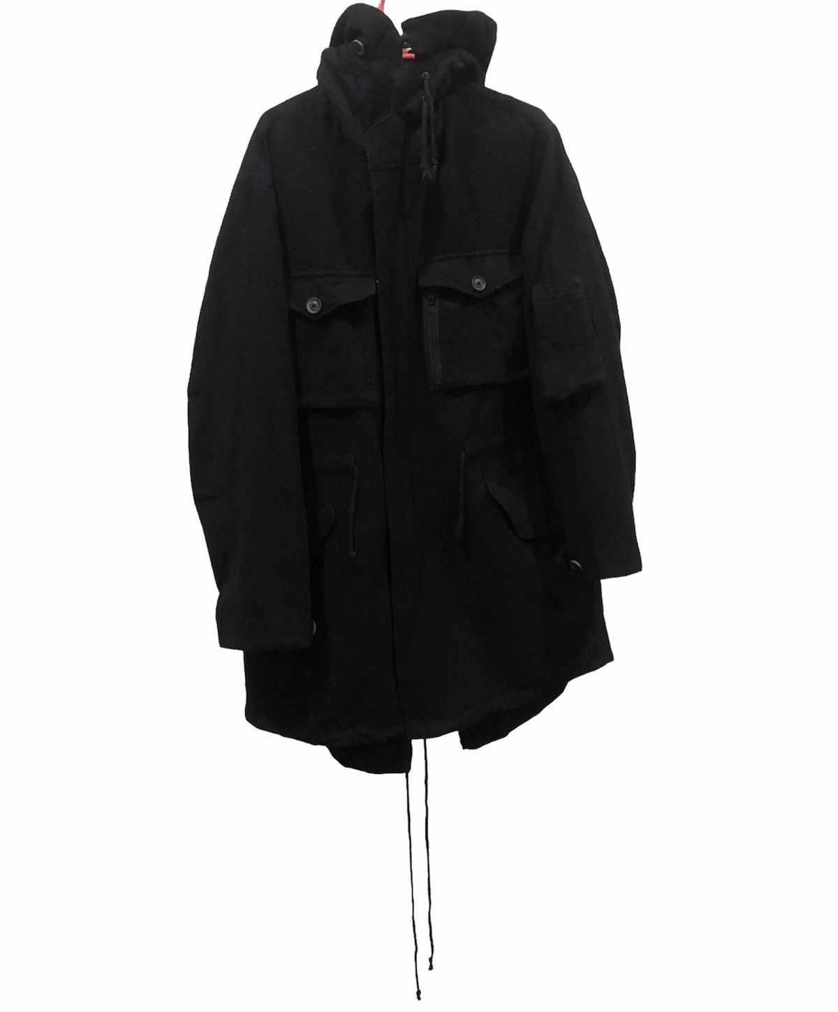 Y's × Yohji Yamamoto Rare! AvantGarde Yohji Yamamoto Wool Hooded Fish Tail Parka. Size US L / EU 52-54 / 3 - 4 Thumbnail