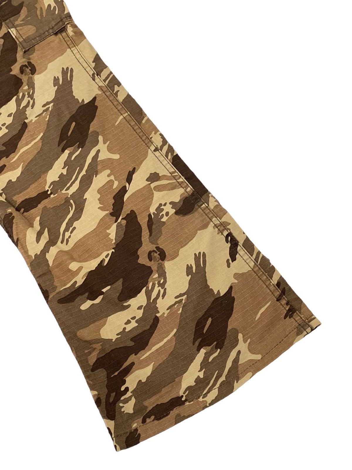 Japanese Brand Flare Cargo Ripstop Acoustic Tiger Stripe Low Rise Thin 4🟦4 Size US 33 - 4 Thumbnail