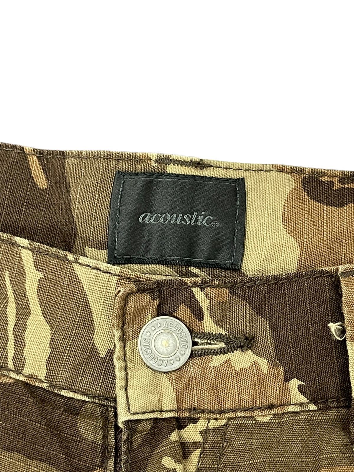 Japanese Brand Flare Cargo Ripstop Acoustic Tiger Stripe Low Rise Thin 4🟦4 Size US 33 - 9 Thumbnail