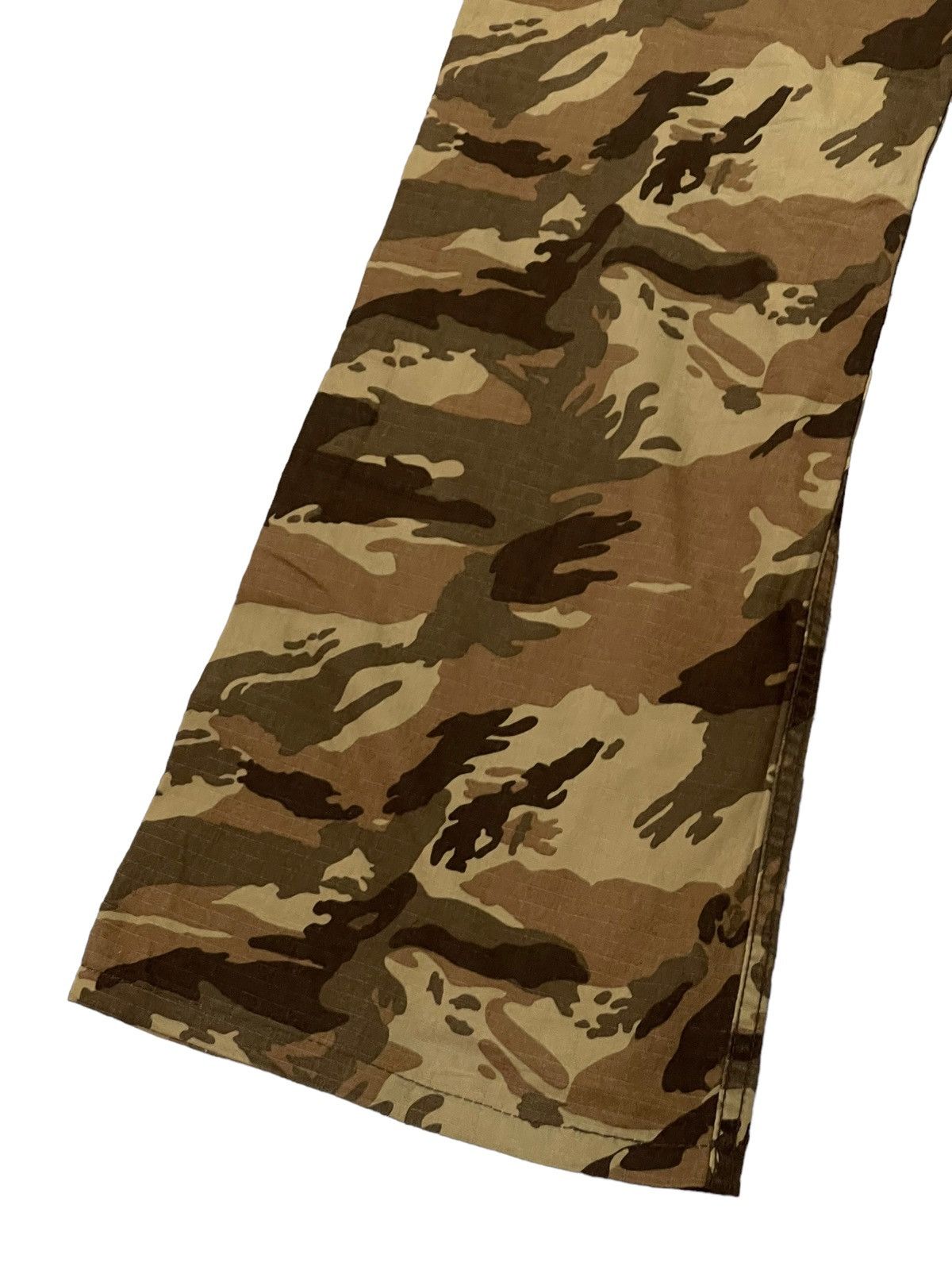 Japanese Brand Flare Cargo Ripstop Acoustic Tiger Stripe Low Rise Thin 4🟦4 Size US 33 - 14 Thumbnail