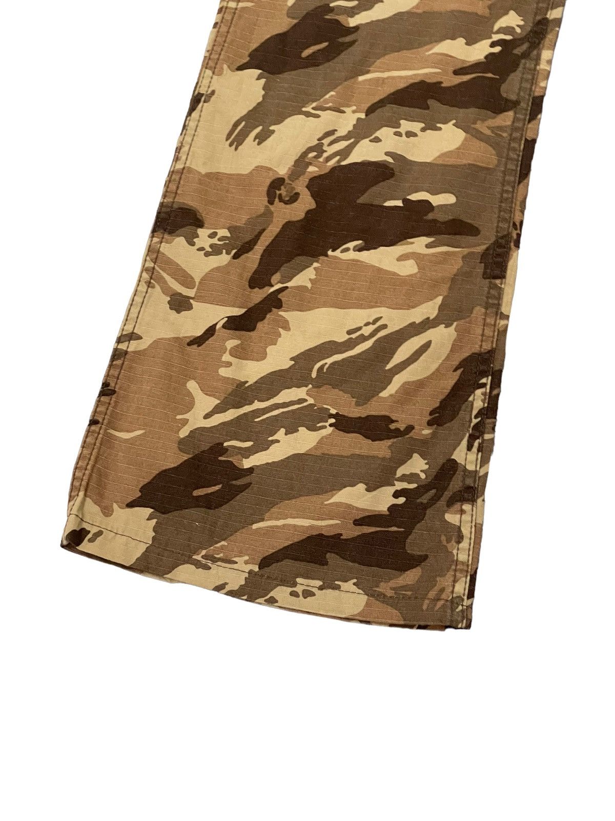 Japanese Brand Flare Cargo Ripstop Acoustic Tiger Stripe Low Rise Thin 4🟦4 Size US 33 - 5 Thumbnail
