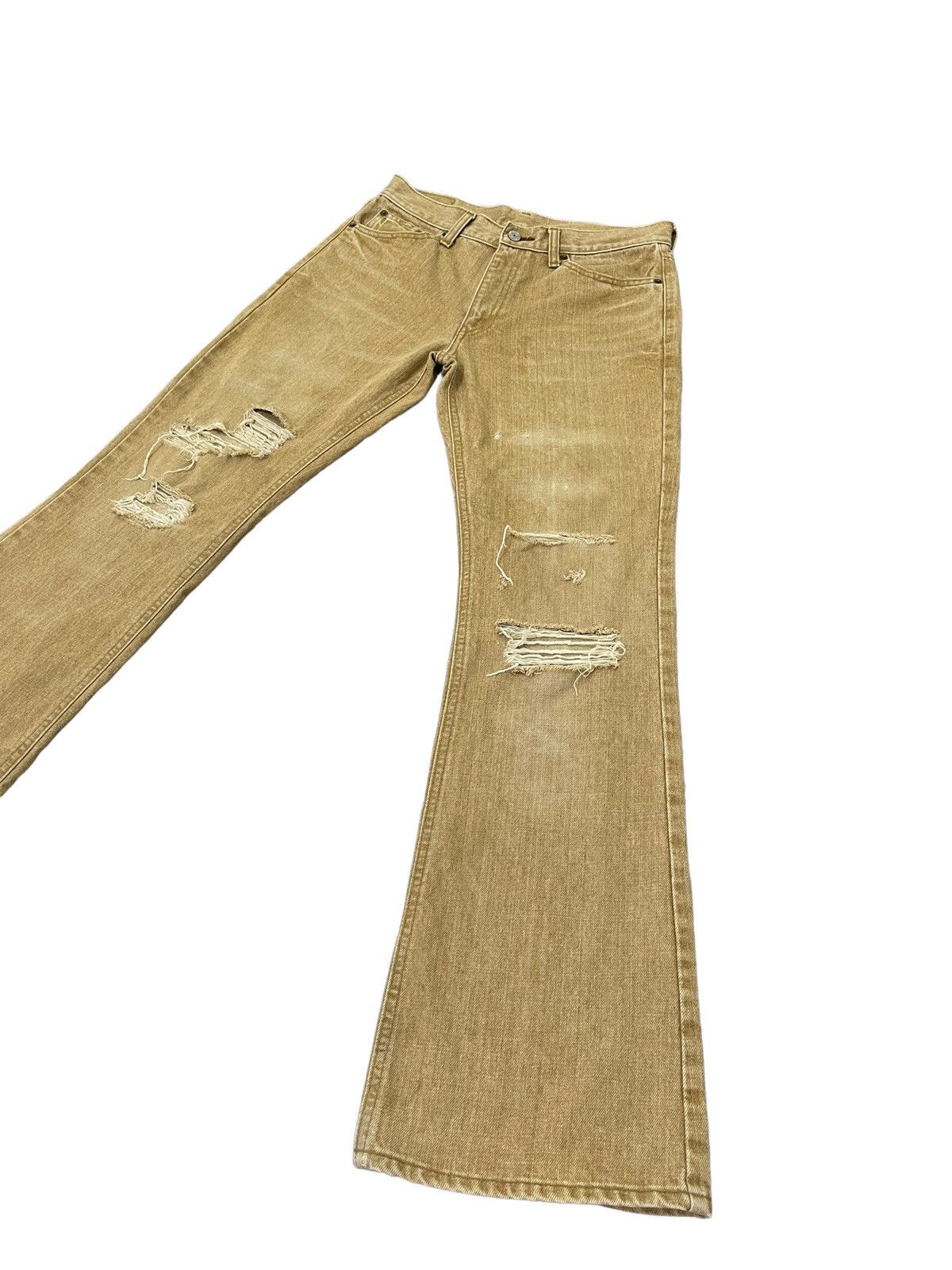 Japanese Brand Flare Jeans Bobson Distressed Denim Boot Cut 4🟦4 Size US 31 - 3 Thumbnail