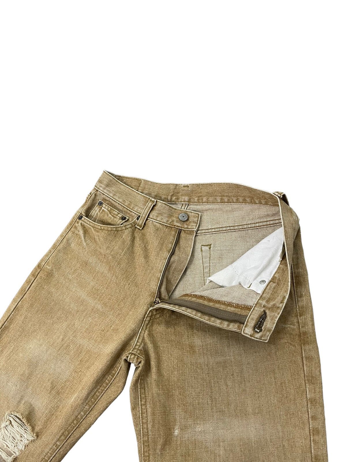 Japanese Brand Flare Jeans Bobson Distressed Denim Boot Cut 4🟦4 Size US 31 - 11 Thumbnail