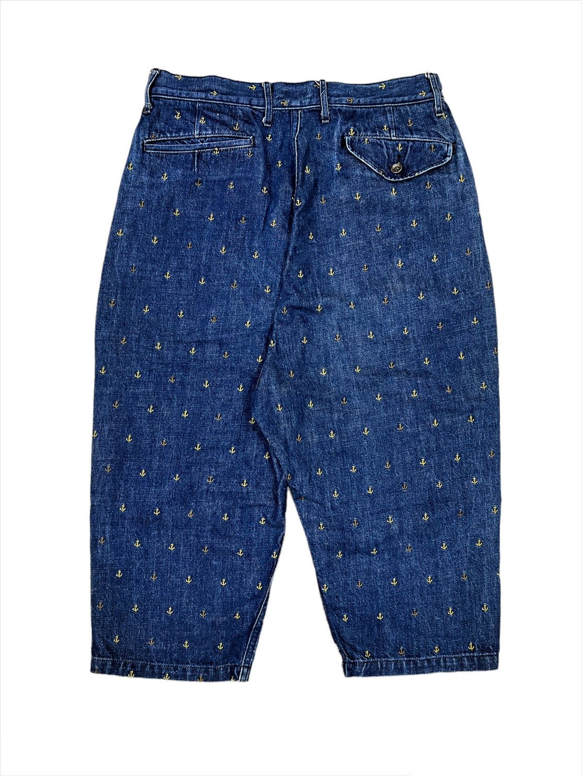 Kapital Kountry OG Kapital Anchor Embroidery 🎈Hakama Worker Crop Denim Jeans Size US 27 - 3 Thumbnail