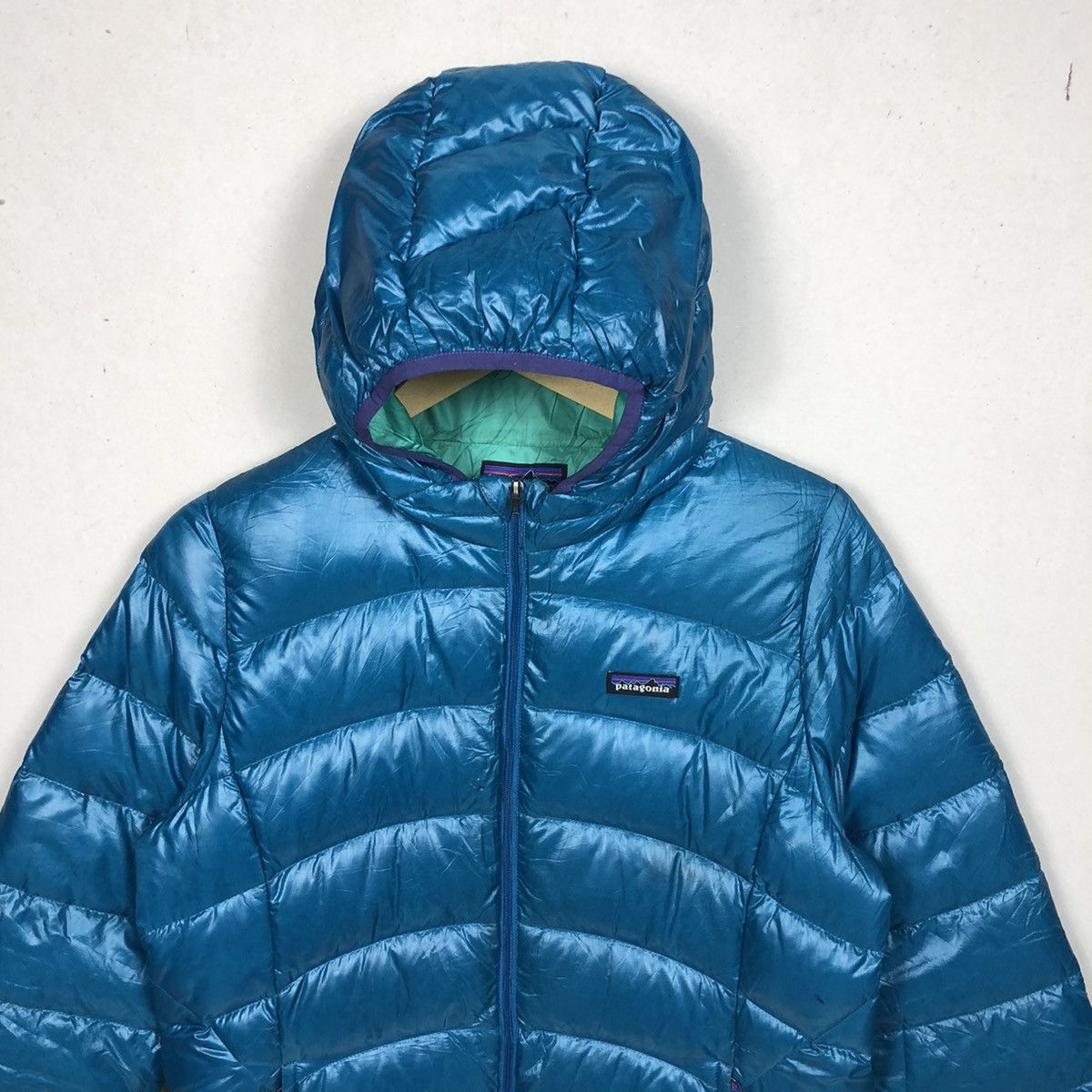 Patagonia Vintage Patagonia Puffer Down Blue Jacket Hoodies Size XXL / US 16-18 / IT 52-54 - 4 Thumbnail