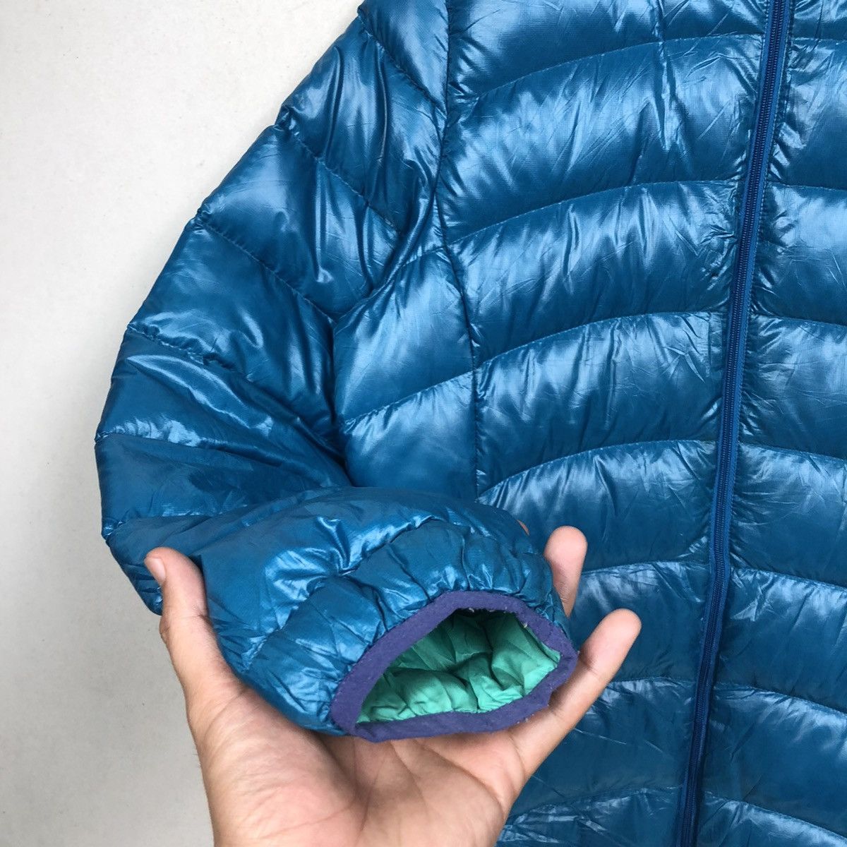 Patagonia Vintage Patagonia Puffer Down Blue Jacket Hoodies Size XXL / US 16-18 / IT 52-54 - 6 Thumbnail