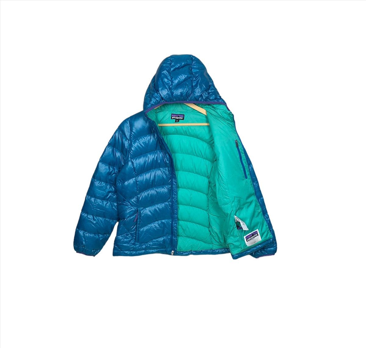 Patagonia Vintage Patagonia Puffer Down Blue Jacket Hoodies Size XXL / US 16-18 / IT 52-54 - 3 Thumbnail