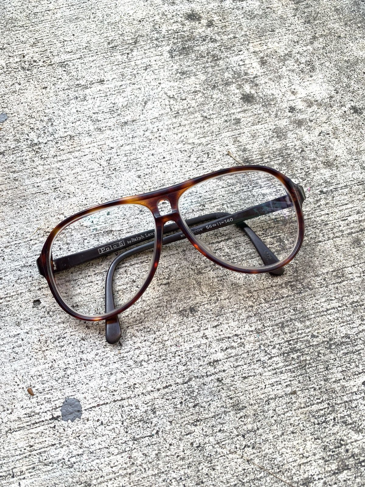 1980s POLO 5 RALPH LAUREN 56.11-140 TORTOISESHELL SUNGLASSES