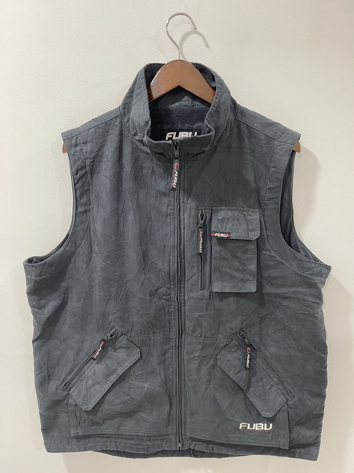 Fubu 90s❗️FUBU FOR US BY US VELVET HEAVY VEST MULTIPOCKET Size US L / EU 52-54 / 3 - 2 Thumbnail