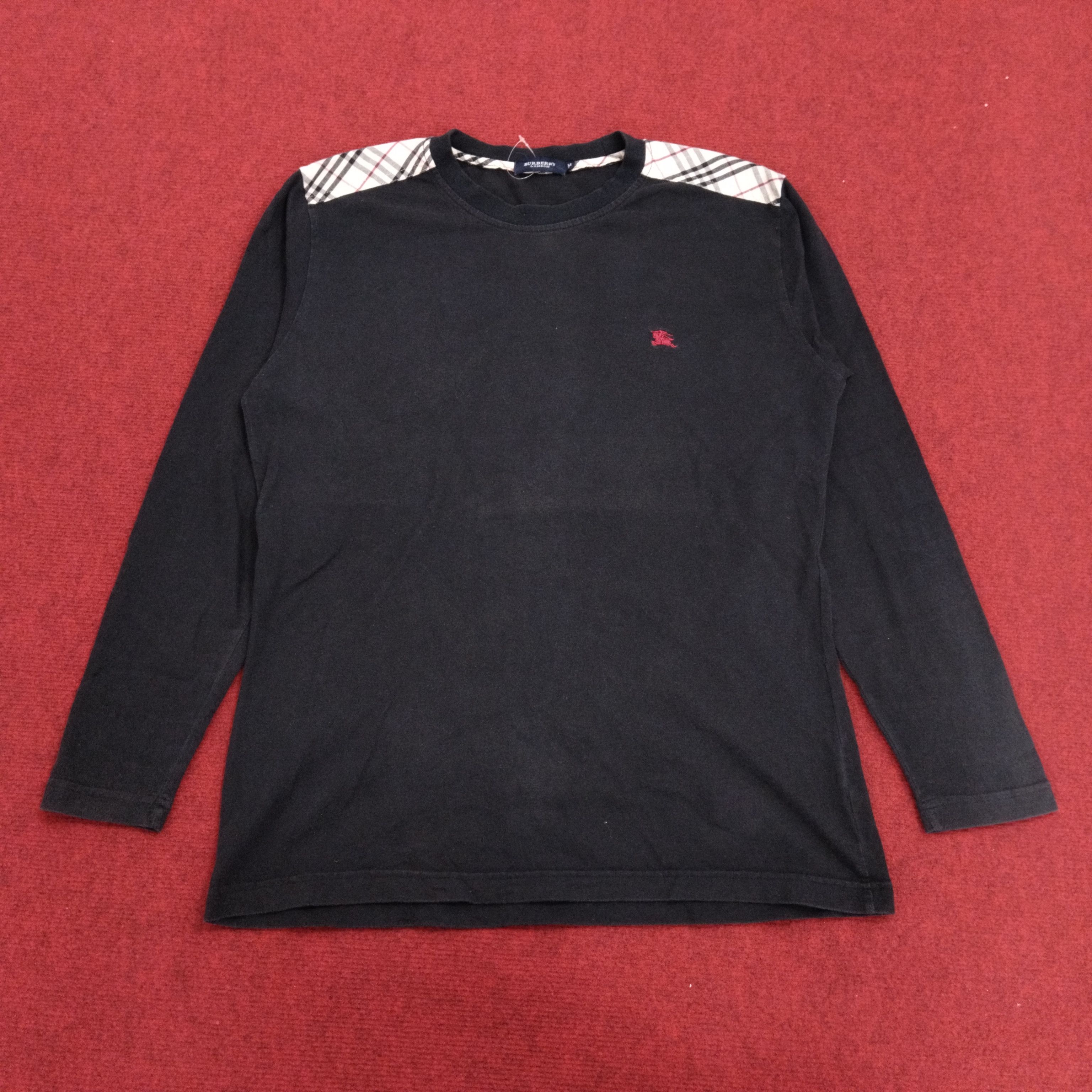 Burberry × Vintage Burberry London Nova Check Long Sleeve T-shirt Size US M / EU 48-50 / 2 - 1 Thumbnail