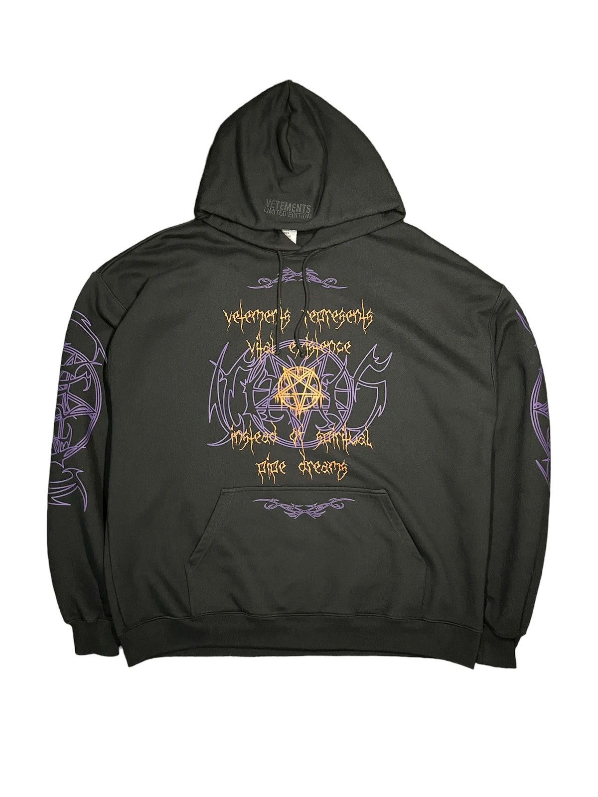 Vetements VETEMENTS FW22 VITAL EXISTENCE HOODIE Size US S / EU 44-46 / 1 - 1 Thumbnail