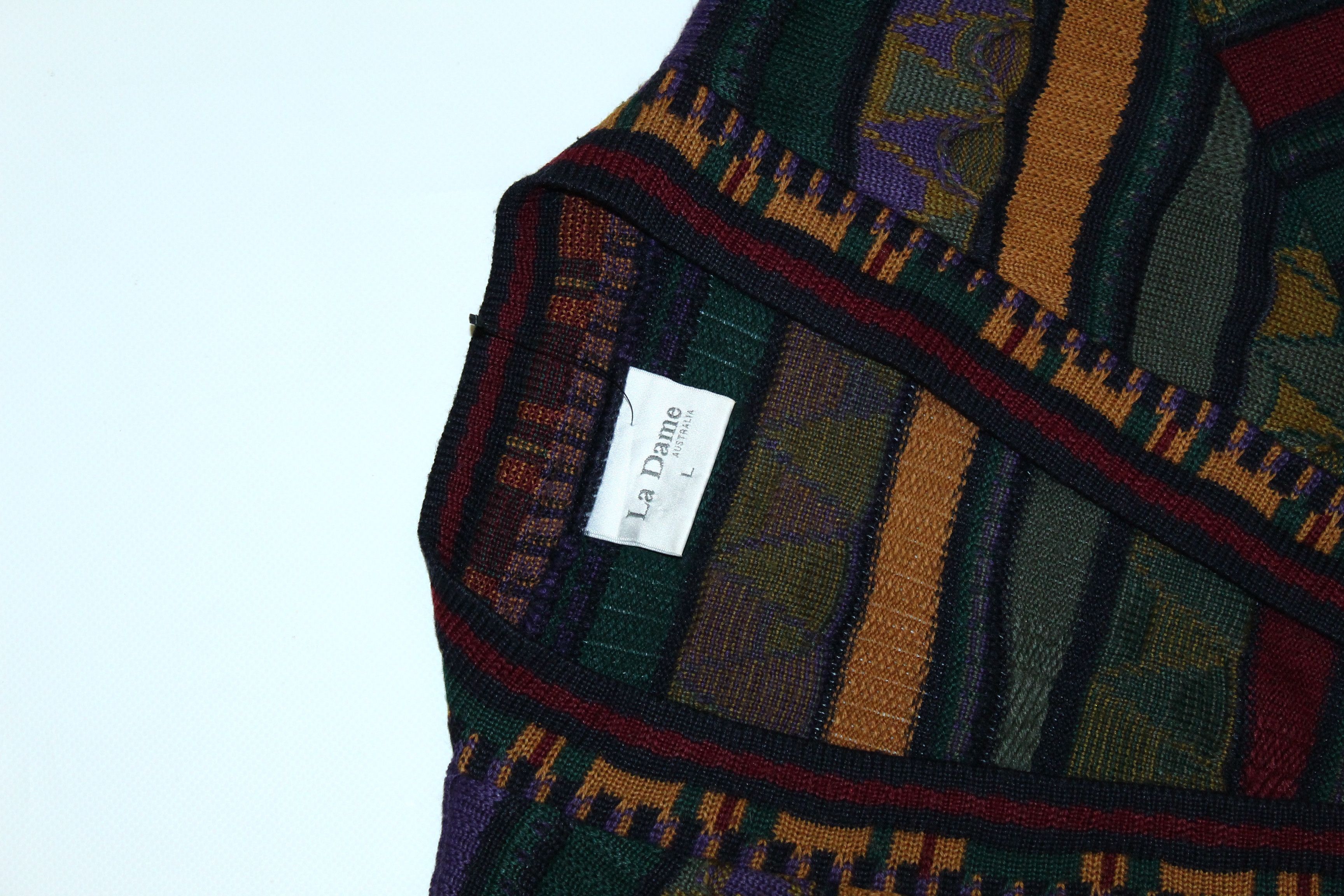 Coogi 🔥 La Madame Australia Coogi Multicolor Chunky Knit Cardigan Size L / US 10 / IT 46 - 4 Thumbnail