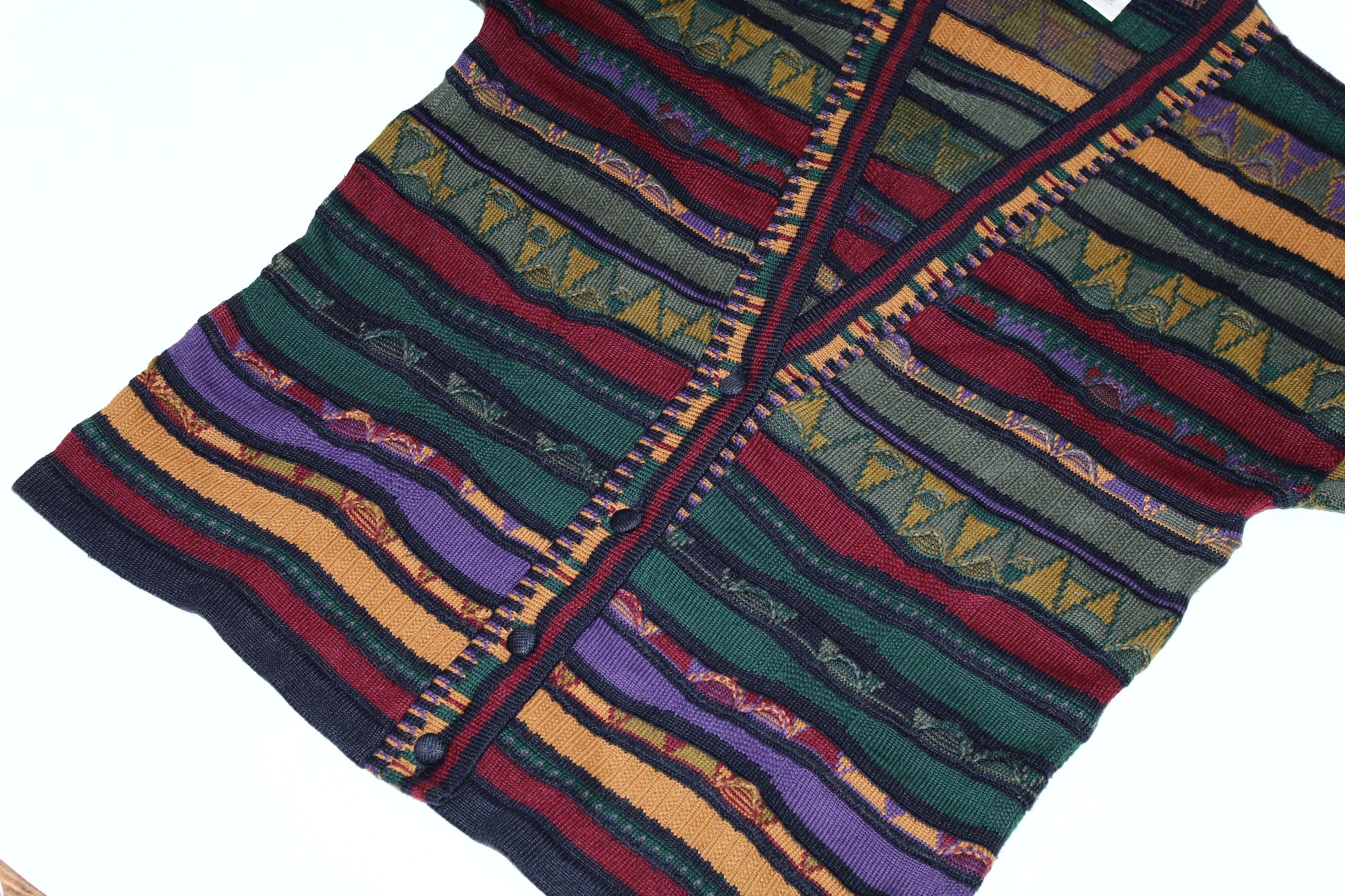Coogi 🔥 La Madame Australia Coogi Multicolor Chunky Knit Cardigan Size L / US 10 / IT 46 - 5 Thumbnail