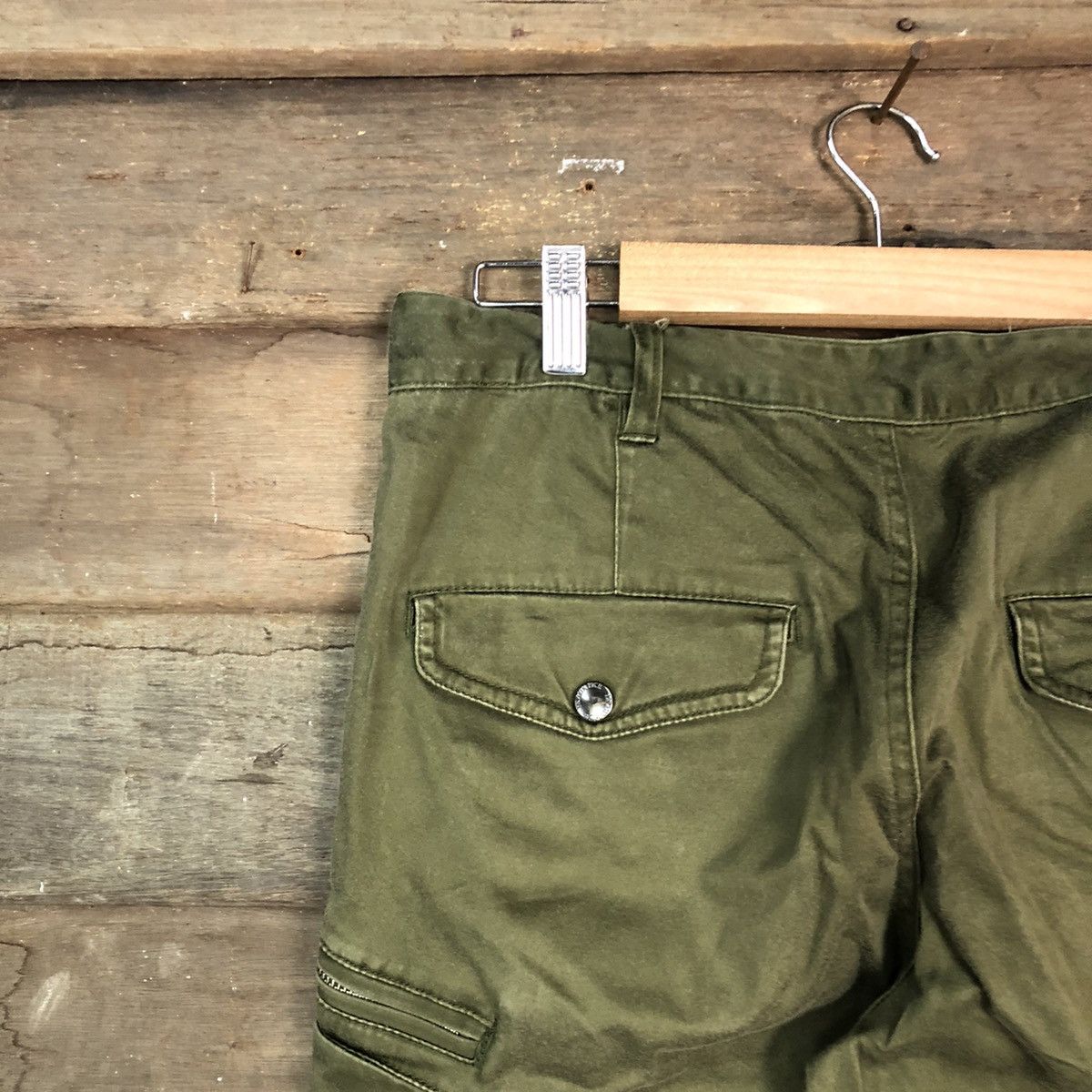 Japanese Brand DL TK Mix Piece Green Cargo Multipocket Pants #1890 Size US 30 / EU 46 - 14 Thumbnail