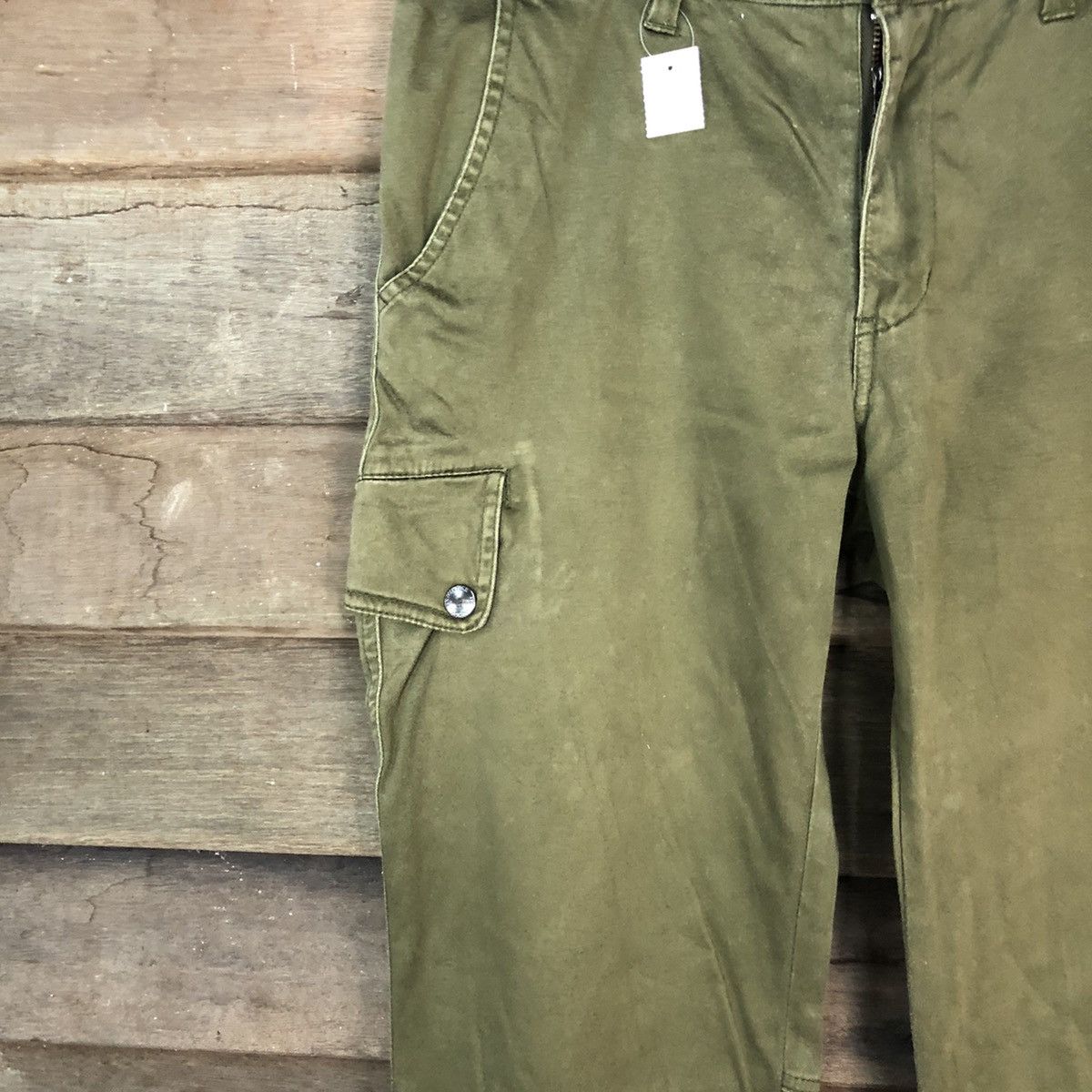 Japanese Brand DL TK Mix Piece Green Cargo Multipocket Pants #1890 Size US 30 / EU 46 - 6 Thumbnail