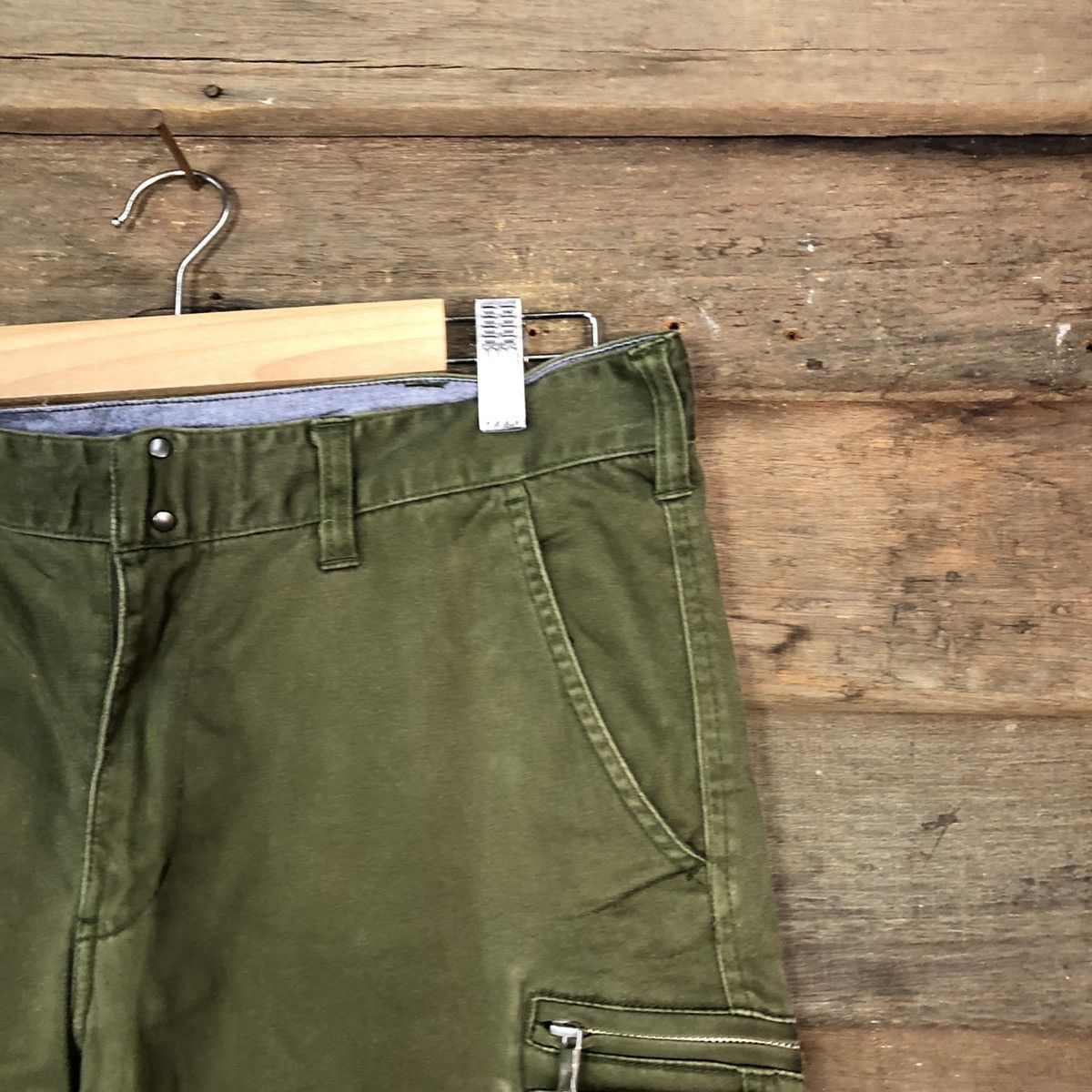 Japanese Brand DL TK Mix Piece Green Cargo Multipocket Pants #1890 Size US 30 / EU 46 - 5 Thumbnail