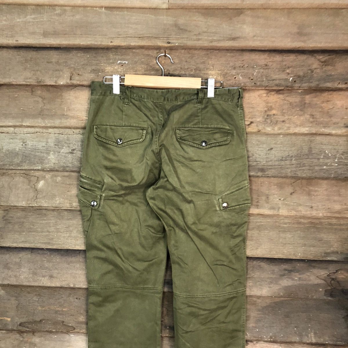 Japanese Brand DL TK Mix Piece Green Cargo Multipocket Pants #1890 Size US 30 / EU 46 - 12 Thumbnail