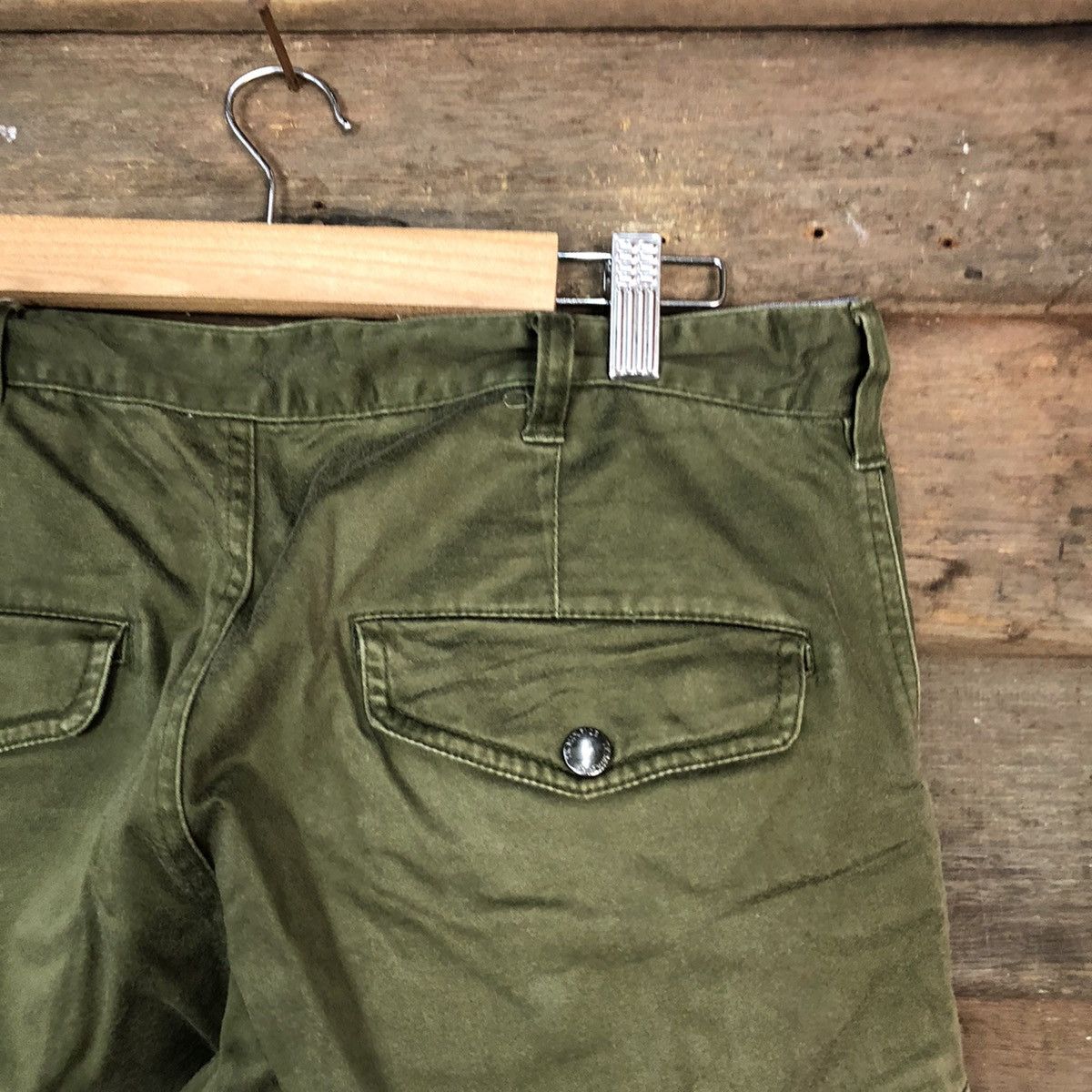 Japanese Brand DL TK Mix Piece Green Cargo Multipocket Pants #1890 Size US 30 / EU 46 - 15 Thumbnail