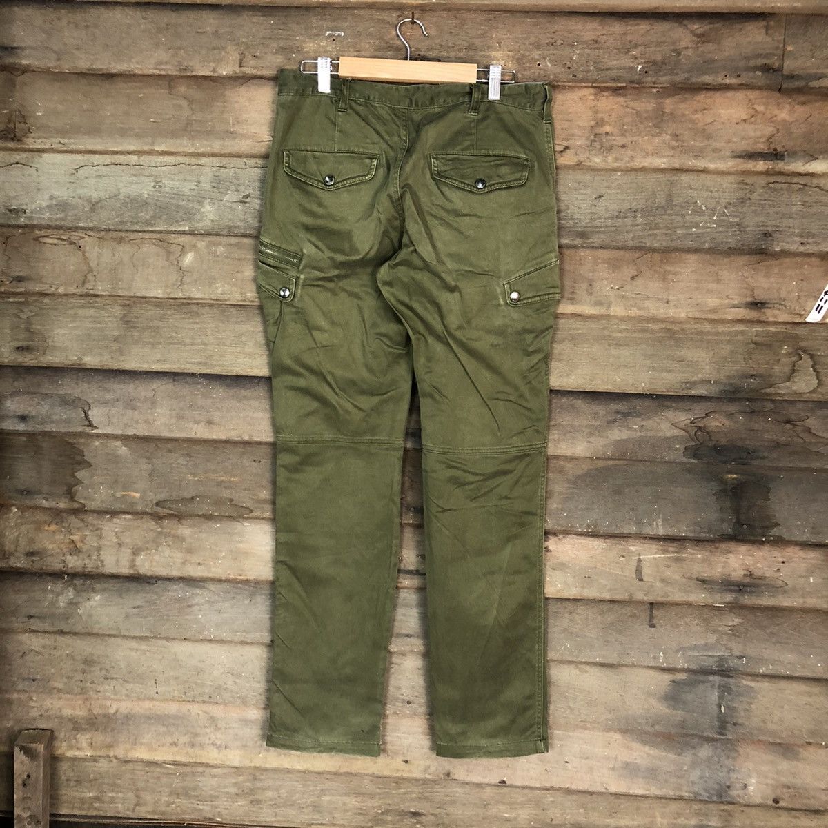 Japanese Brand DL TK Mix Piece Green Cargo Multipocket Pants #1890 Size US 30 / EU 46 - 11 Thumbnail