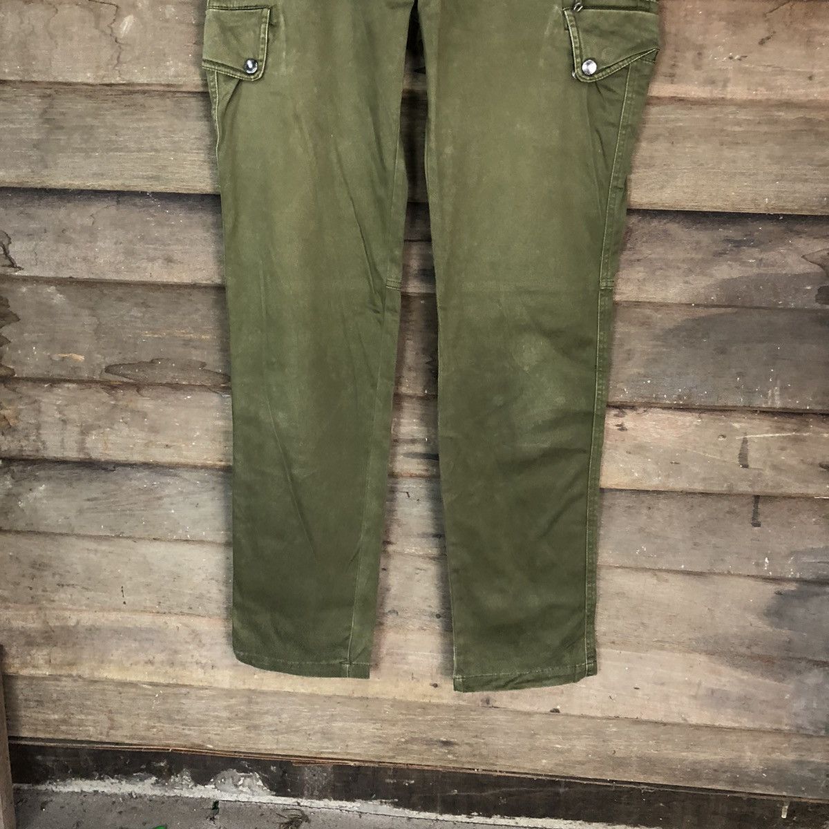 Japanese Brand DL TK Mix Piece Green Cargo Multipocket Pants #1890 Size US 30 / EU 46 - 3 Thumbnail