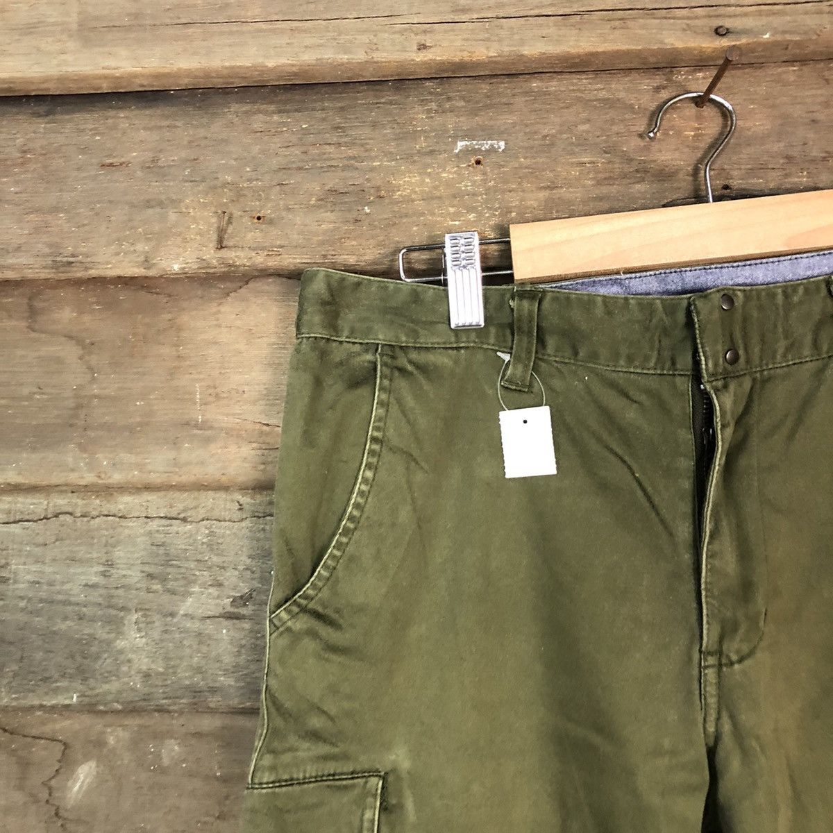 Japanese Brand DL TK Mix Piece Green Cargo Multipocket Pants #1890 Size US 30 / EU 46 - 4 Thumbnail